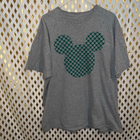 Disney t-shirt green Mickey Mouse size 2XL - Picture 1 of 4